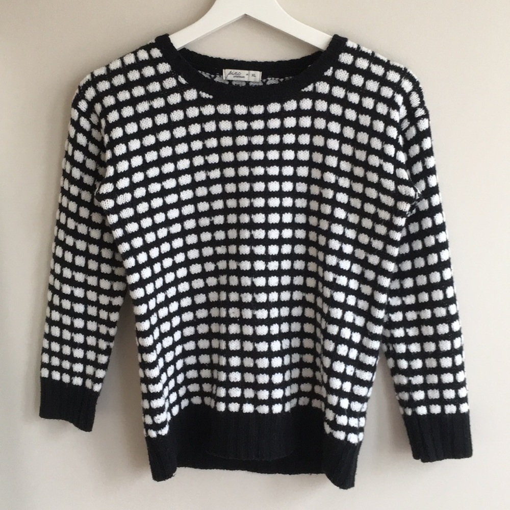 checkered sweater
